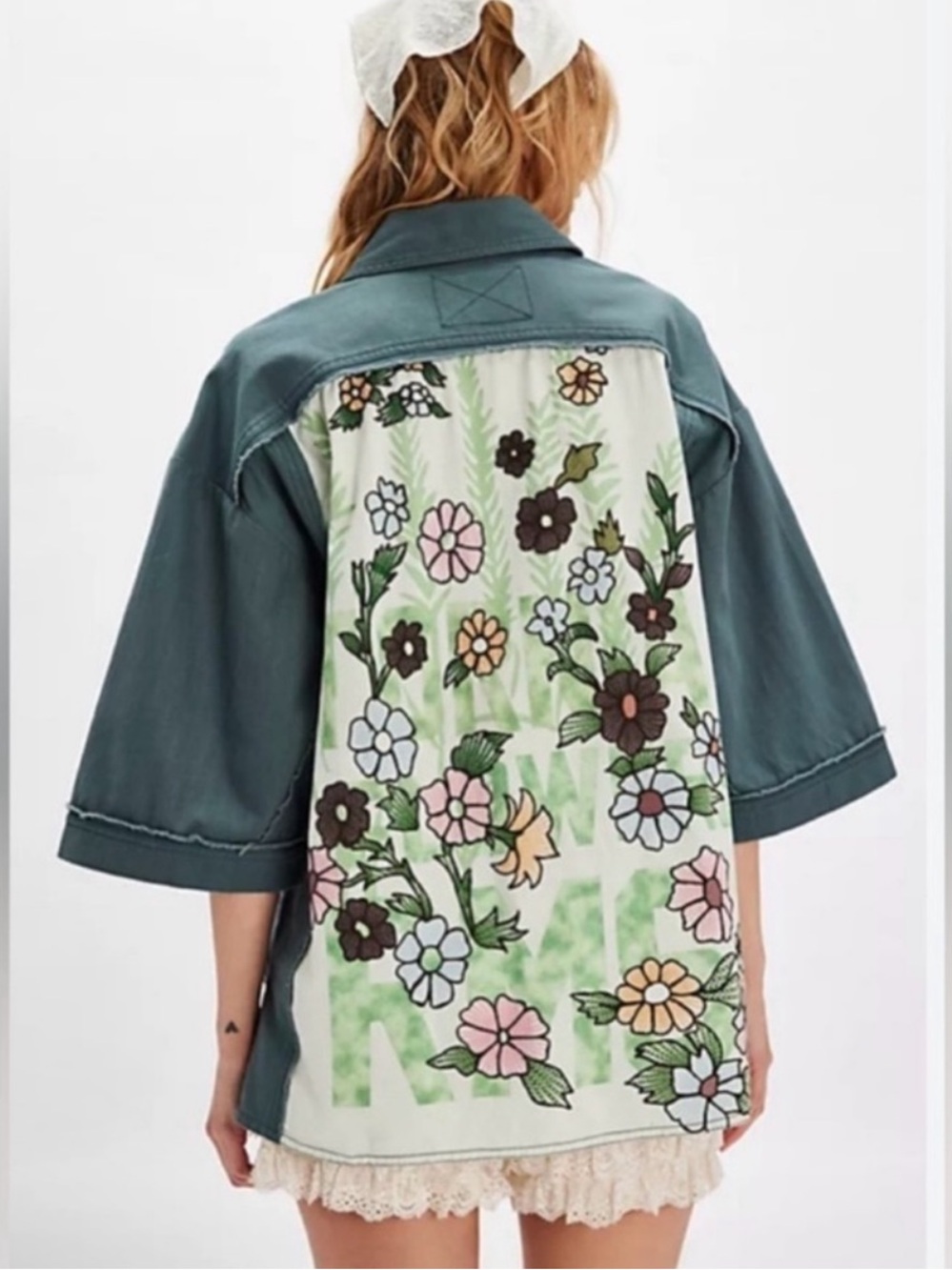 ❤️ Free People x We the Free ‘Pressed in Flowers’ Oversized Tie Front Kimono - Picture 2 of 7